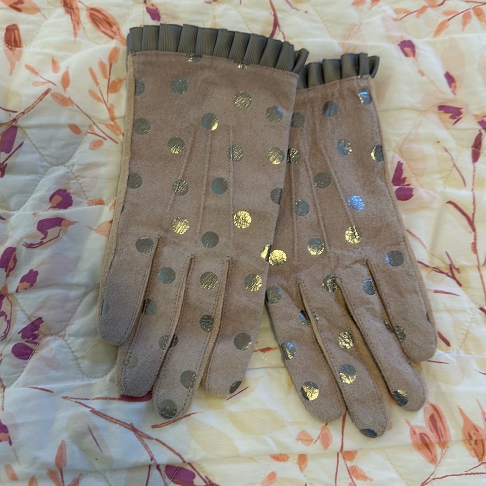 Anthropologie Polka Dot Gloves, NWOT